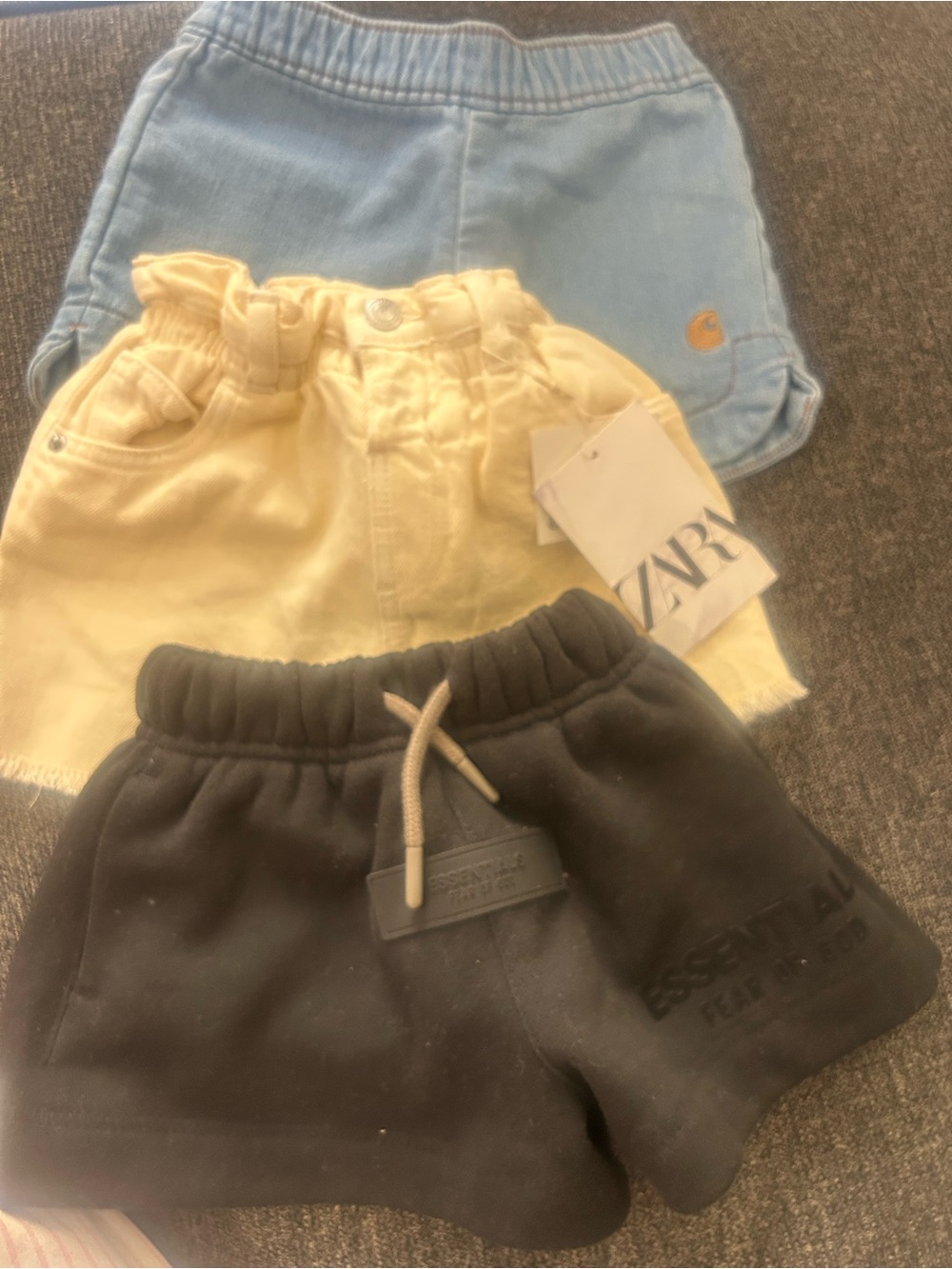 Toddler Shorts Bundle - ESSENTIALS Fear of God/ ZARA/CARHARTT- 3T